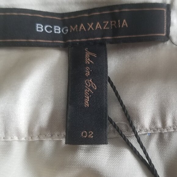 BCBGMAXAZRIA RUNWAY GREEN 100% SILK HALTER DRESS WOMEN'S SIZE 2 - Picture 4 of 6